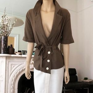 Vintage Two-Tone Button Down Fitted Wiggle Dress